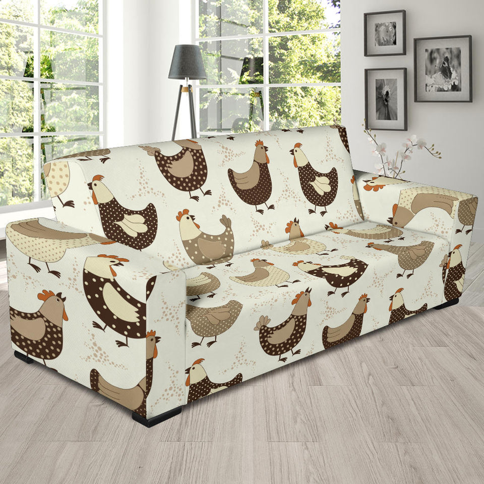 Cute Rooster Chicken Cock Sofa Slipcover