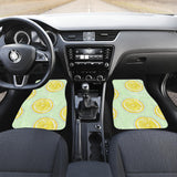 Slice Of Lemon Pattern Front And Back Car Mats