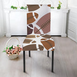 American Football Ball Pattern Dining Chair Slipcover