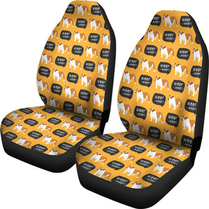 English Bulldog Pattern Print Design 04 Universal Fit Car Seat Covers