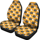 English Bulldog Pattern Print Design 04 Universal Fit Car Seat Covers