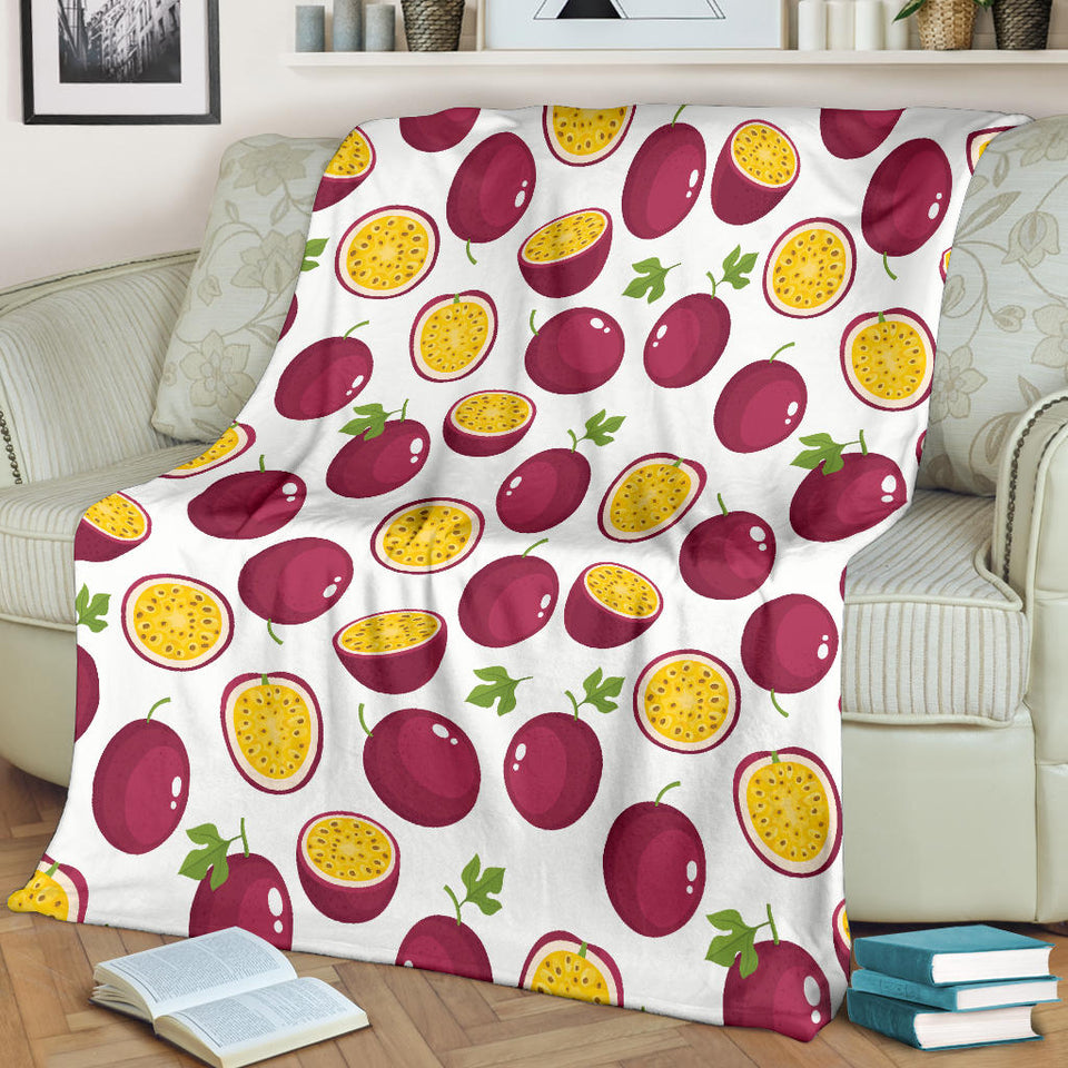 Passion Fruit Design Pattern Premium Blanket