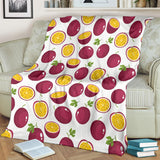 Passion Fruit Design Pattern Premium Blanket