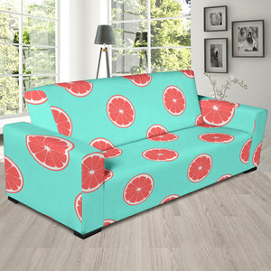 Grapefruit Green Background Sofa Slipcover