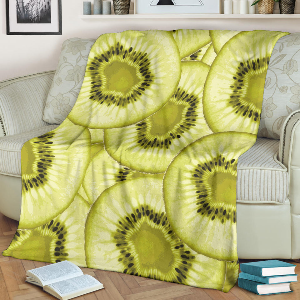 Sliced Kiwi Pattern Premium Blanket