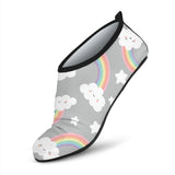 Cute Rainbow Clound Star Pattern Aqua Shoes