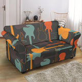 Electric Guitars Pattern Loveseat Couch Slipcover