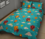 Hot Air Balloon Sky Pattern Quilt Bed Set