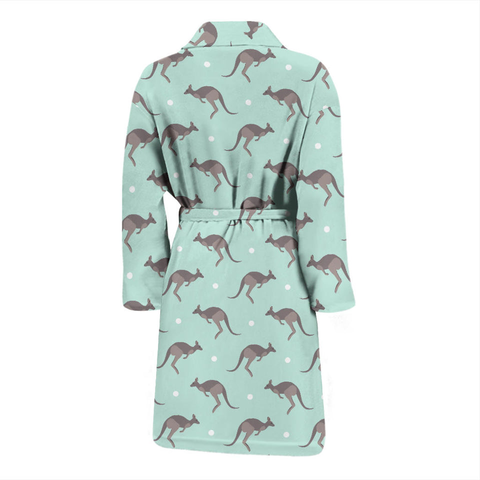 Kangaroo Pattern Background Men'S Bathrobe