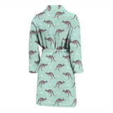 Kangaroo Pattern Background Men'S Bathrobe