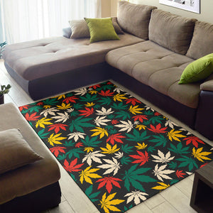 Canabis Marijuana Weed Pattern Print Design 02 Area Rug