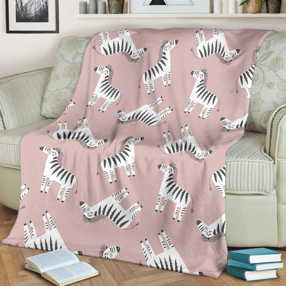Cute Zebra Pattern Premium Blanket