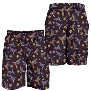 Hummingbird Pattern Print Design 04 Men Shorts
