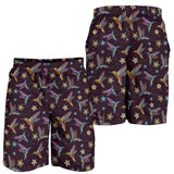 Hummingbird Pattern Print Design 04 Men Shorts