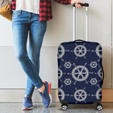 Nautical Steering Wheel Design Pattern Luggage Covers