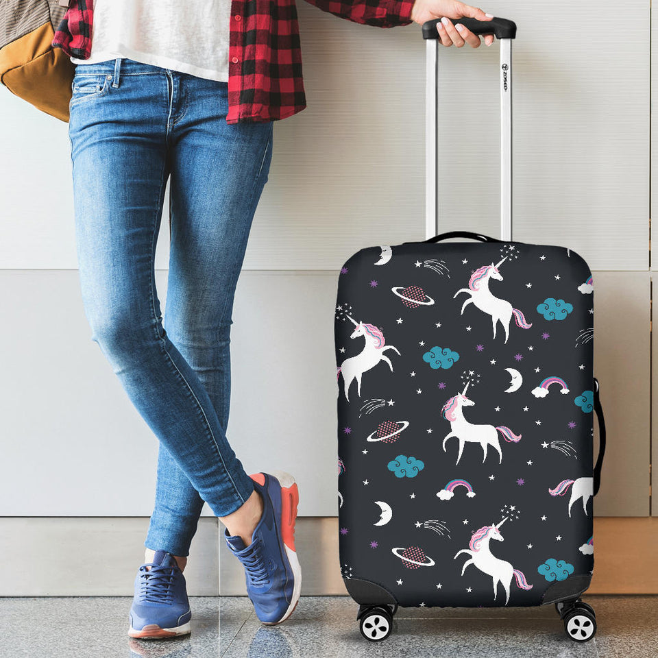 Unicorn Rainbows Moon Clound Star Pattern Cabin Suitcases Luggages
