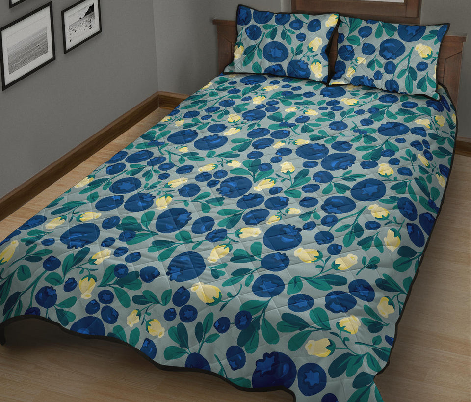 blueberry design pattern Quilt Bed Set