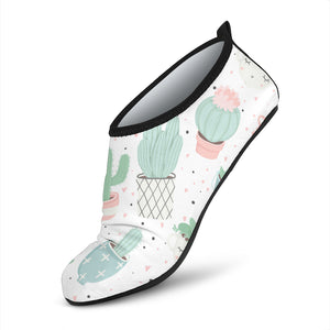 Pastel Colorcactus Pattern Copy Aqua Shoes