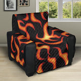 Fire flame dark pattern Recliner Cover Protector