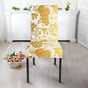 Gold Grape Pattern Dining Chair Slipcover