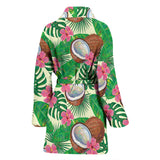 Coconut Pattern Print Design 01 Women's Bathrobe