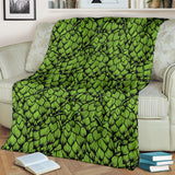 Green Hop Pattern Premium Blanket