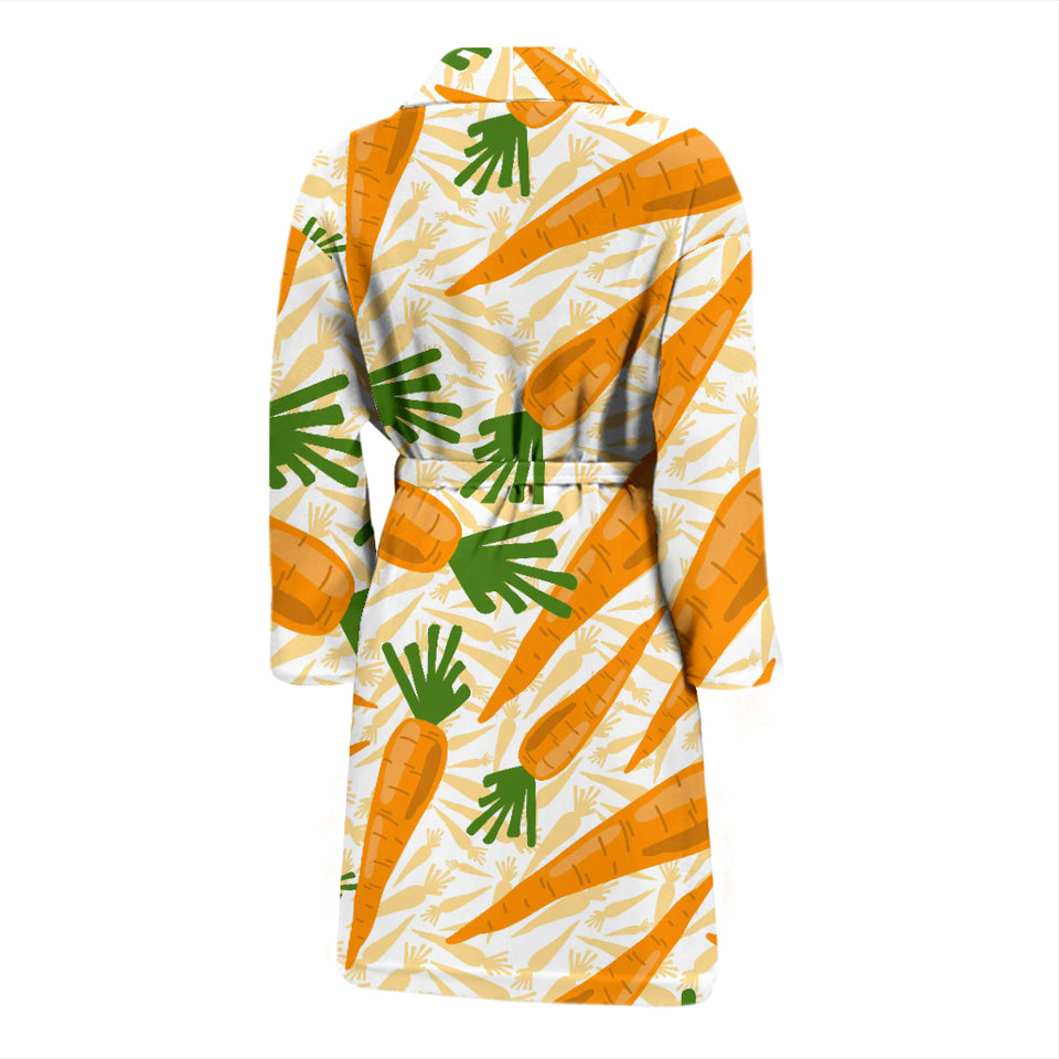 Carrot Pattern Print Design 01 Men's Bathrobe