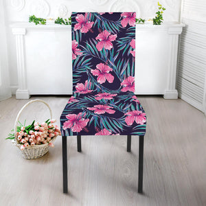 Hibiscus Pattern Print Design 05 Dining Chair Slipcover