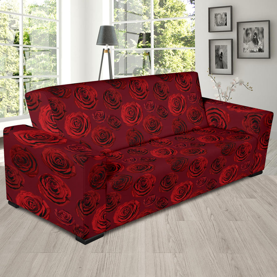 Rose Pattern Print Design 03  Sofa Slipcover