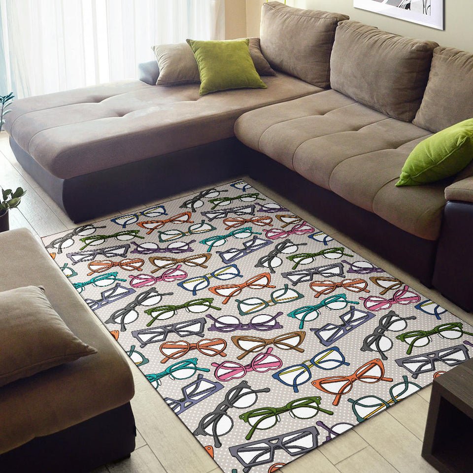 Sun Glasses Pattern Print Design 01 Area Rug