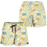 Hippopotamus Pattern Print Design 04 Women Shorts