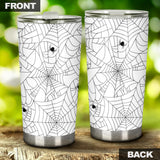 Spider Web Cobweb Pattern White Background Tumbler
