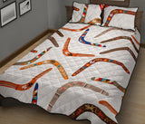 Boomerang Australian aboriginal ornament pattern Quilt Bed Set