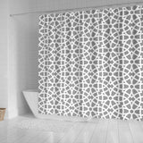 Arabic Gray Pattern Shower Curtain Fulfilled In US