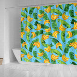 Banana Leaves Banana Design Pattern Shower Curtain Fulfilled In US