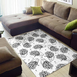Hand Drawn French Fries Pattern Area Rug