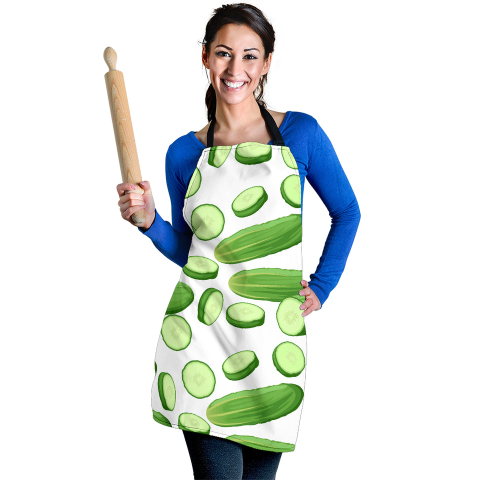 Cucumber Whole Slices Pattern Adjustable Apron