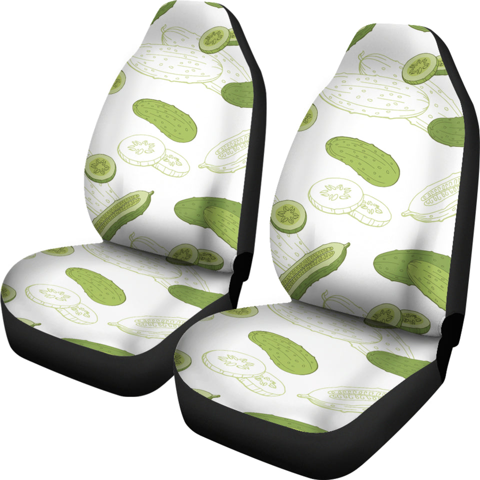 Cucumber Sketch Pattern Universal Fit Car Seat Covers