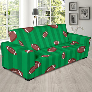 American Football Ball Field Background Sofa Slipcover
