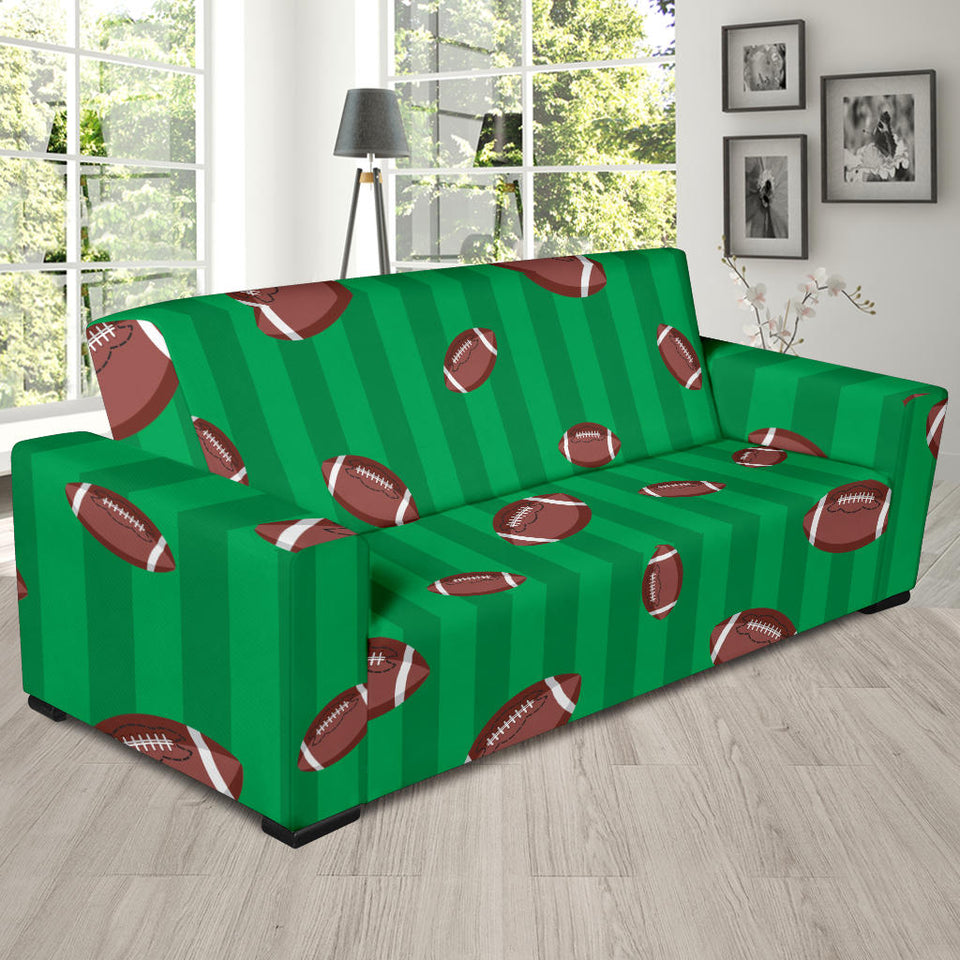 American Football Ball Field Background Sofa Slipcover