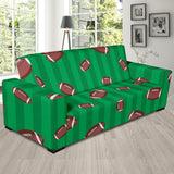 American Football Ball Field Background Sofa Slipcover