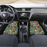 Gear Pattern Print Design 03 Front and Back Car Mats