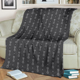 Engine Piston Black Background Pattern Print Design 02 Premium Blanket