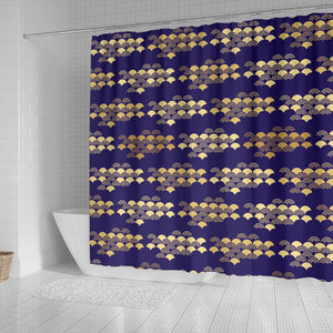 Beautiful Japanese Fan Pattern Shower Curtain Fulfilled In US