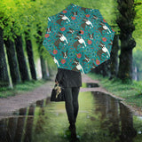Boston Terrier Beautiful Flower Pattern Umbrella