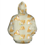 Cute Fat Shiba Inu Dog Pattern Men Women Pullover Hoodie