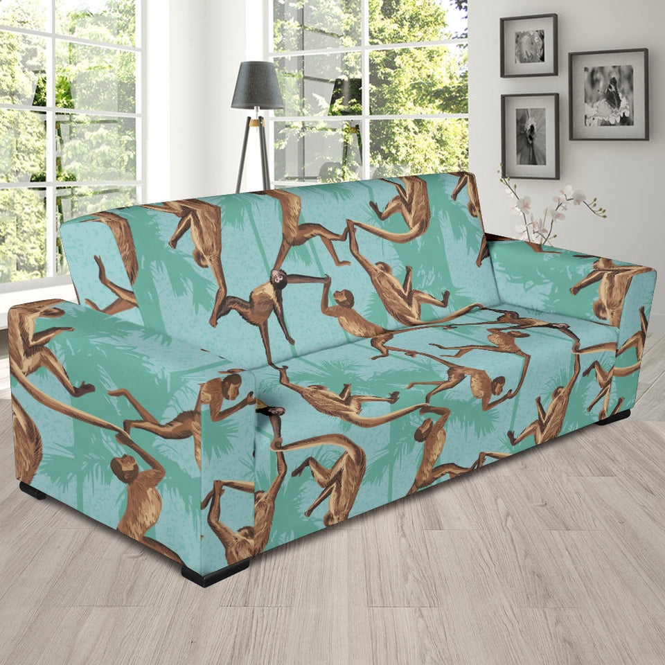 Monkey Palm Tree Background Sofa Slipcover