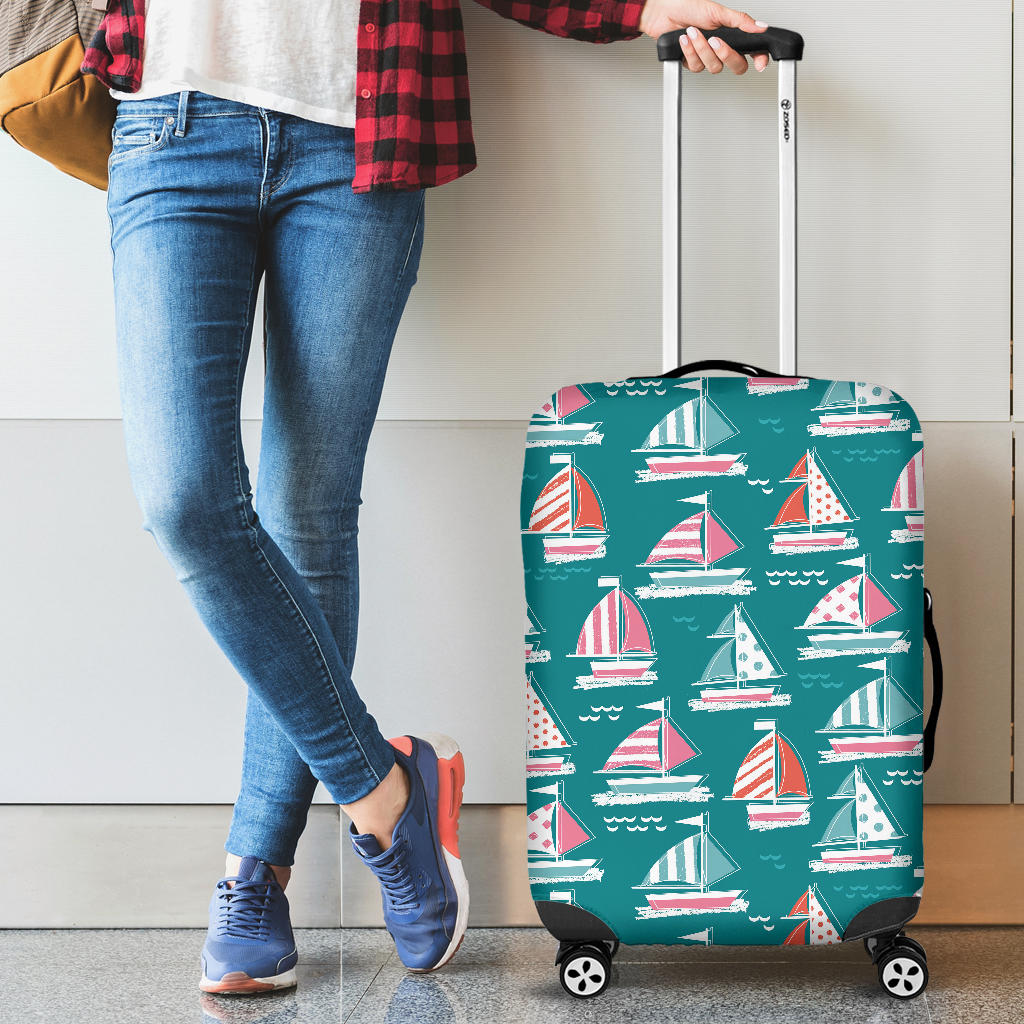 Cute Sailboat Pattern Cabin Suitcases Luggages