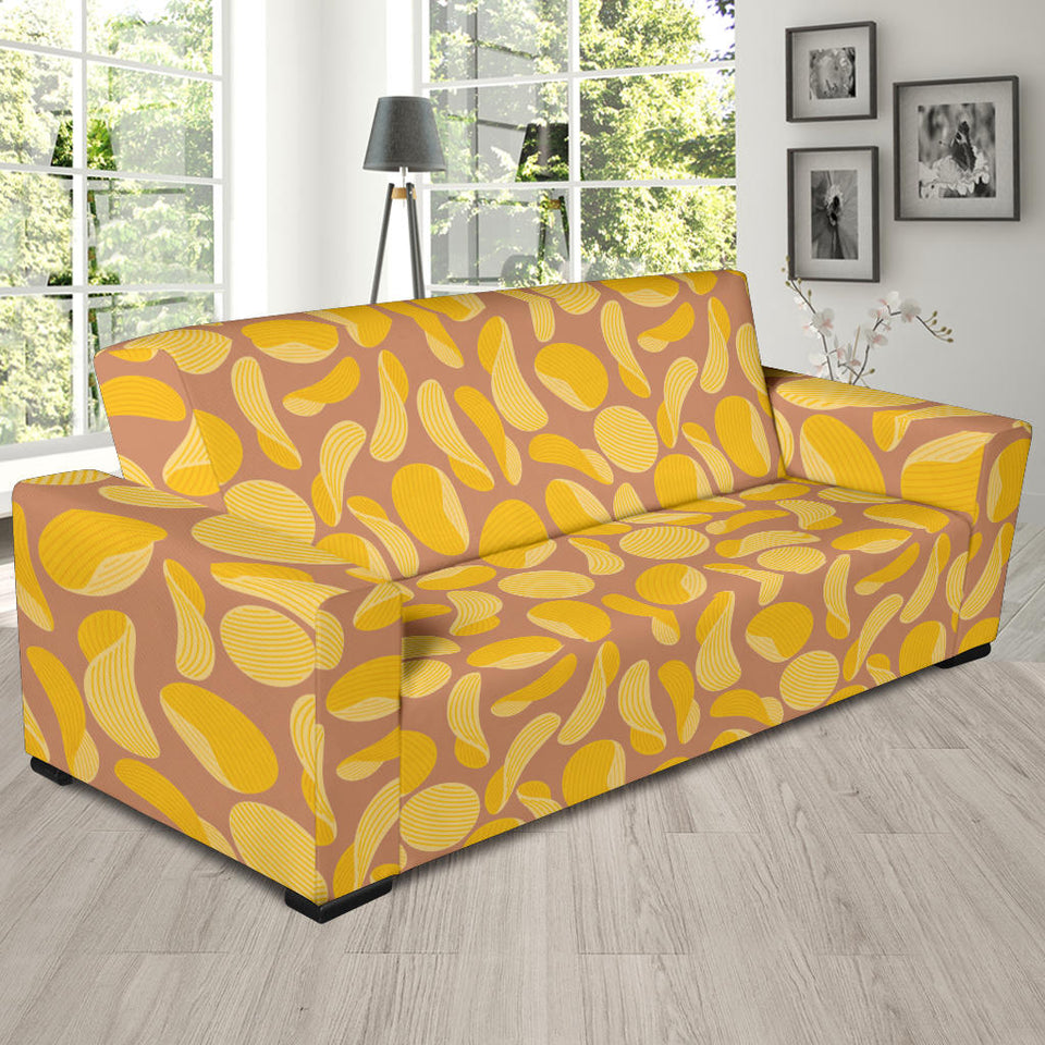 Potato Chips Pattern Print Design 01  Sofa Slipcover