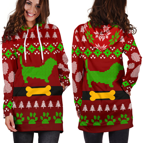 Dachshund Ugly Christmas Hoodie Dress